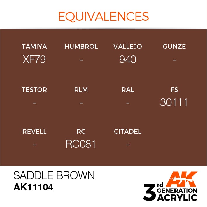 AK Interactive 3g Saddle Brown 17ml