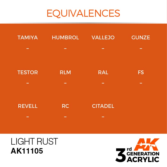 AK Interactive 3g Light Rust 17ml