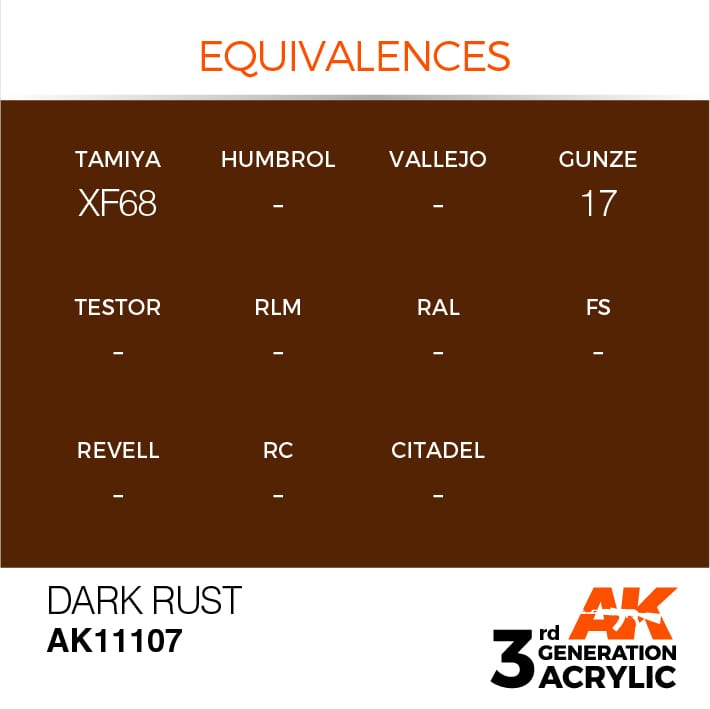 AK Interactive 3g Dark Rust 17ml