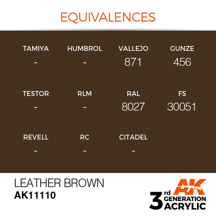 AK Interactive 3g Leather Brown 17ml