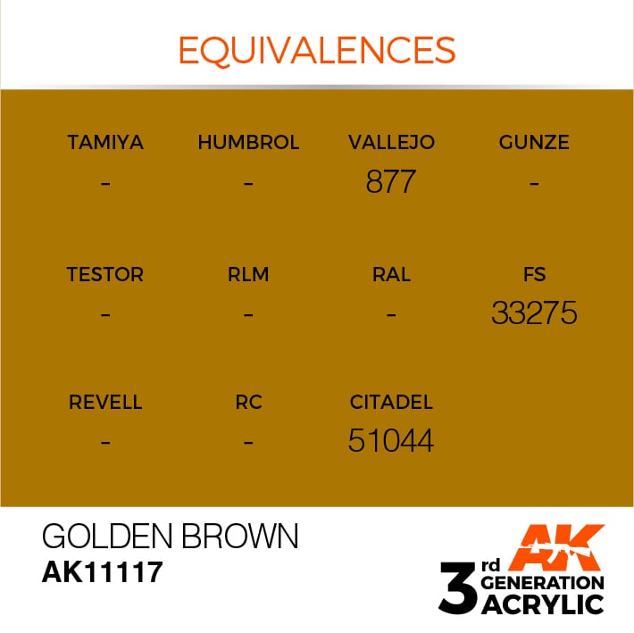 AK Interactive 3g Golden Brown 17ml