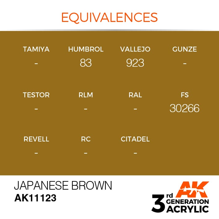 AK Interactive 3g Japanese Brown 17ml