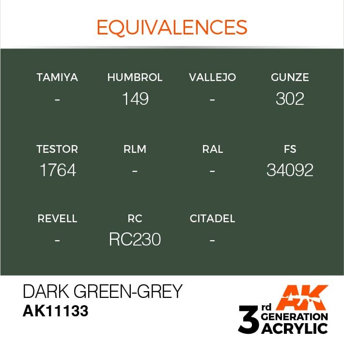 AK Interactive 3g Dark Green-Grey 17ml