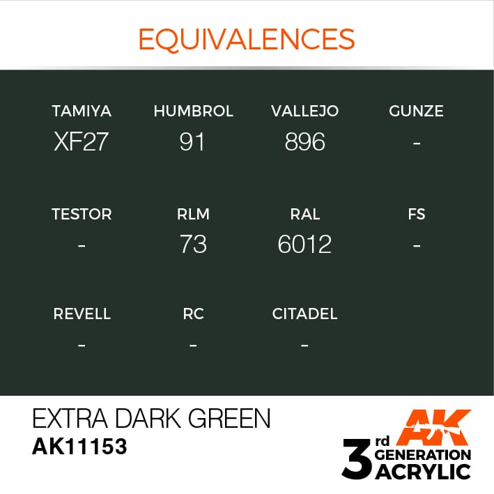 AK Interactive 3g Extra Dark Green 17ml