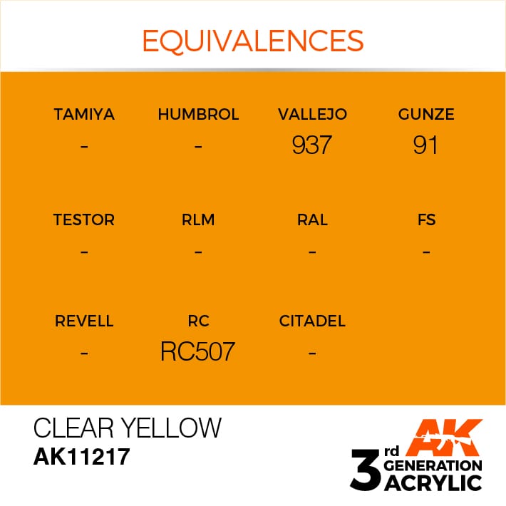 AK Interactive 3g Clear Yellow 17ml