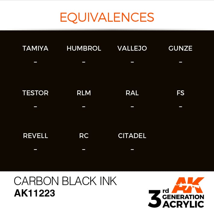 AK Interactive 3g Carbon Black Ink 17ml