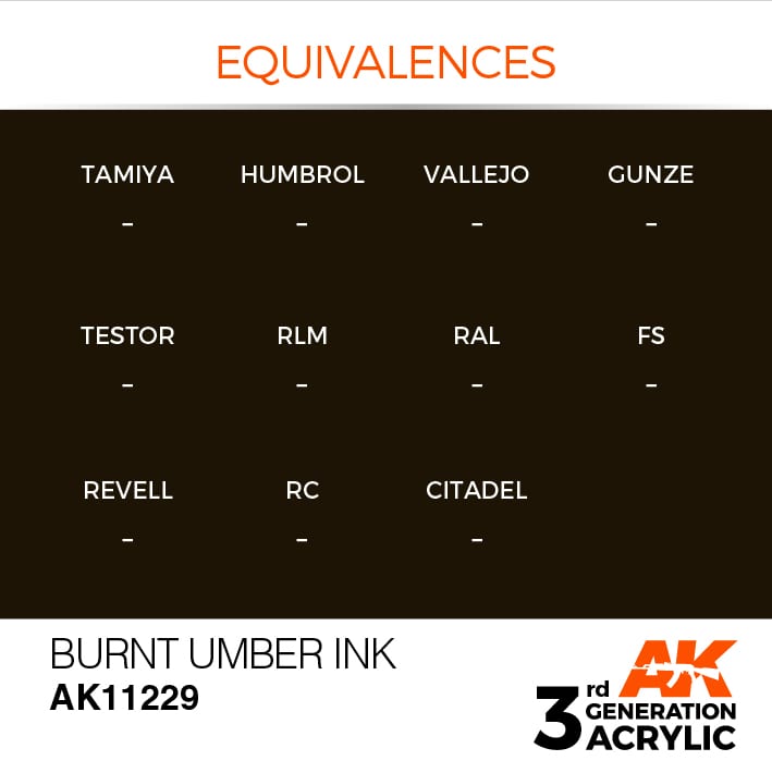 AK Interactive 3g Burnt Umber Ink 17ml