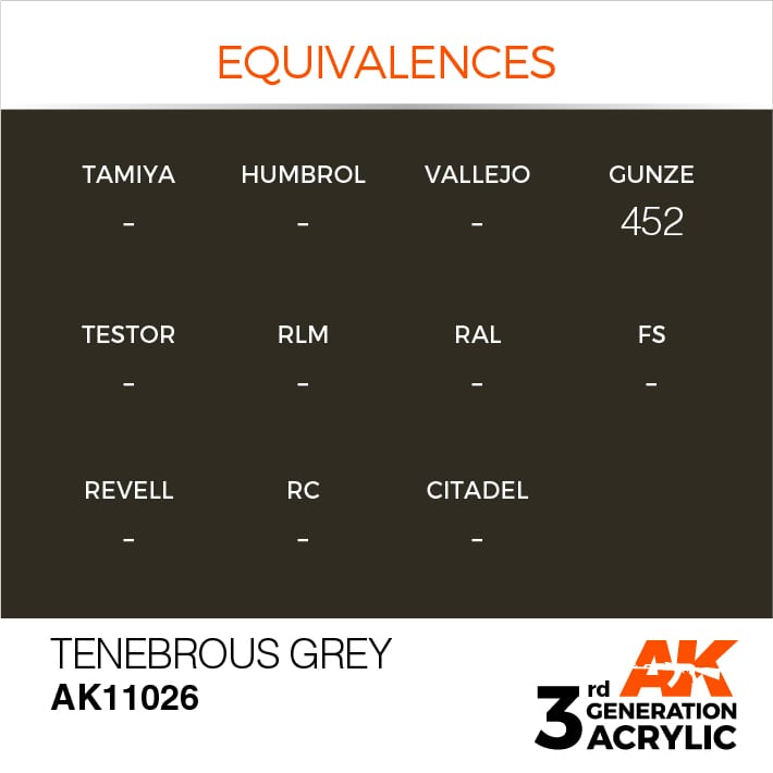 AK Interactive 3g Tenebrous Grey 17ml