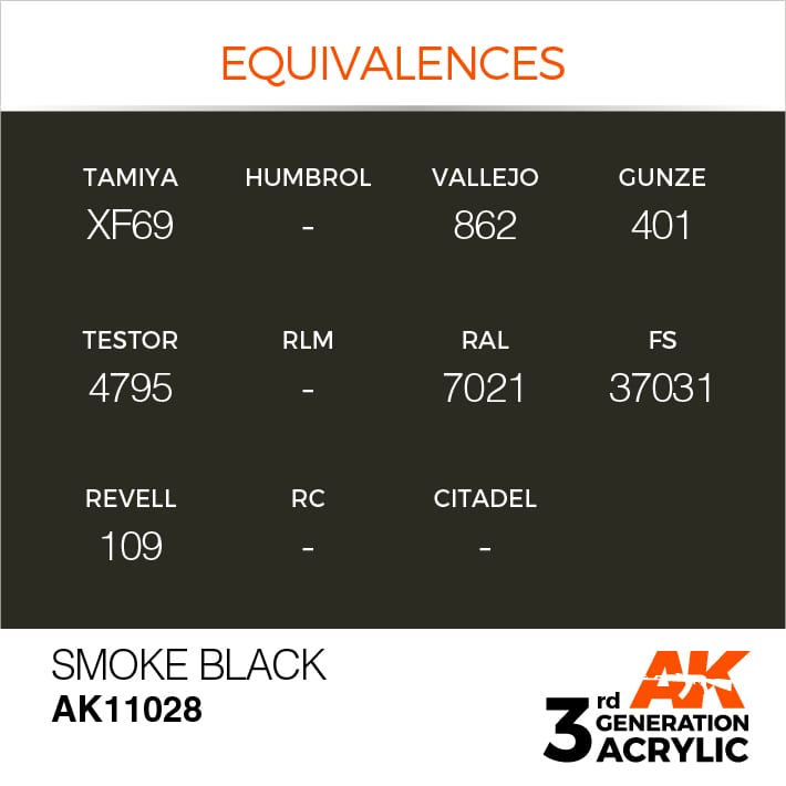 AK Interactive 3g Smoke Black 17ml