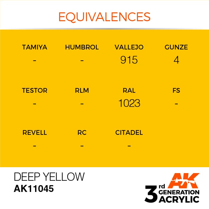 AK Interactive 3g Deep Yellow 17ml