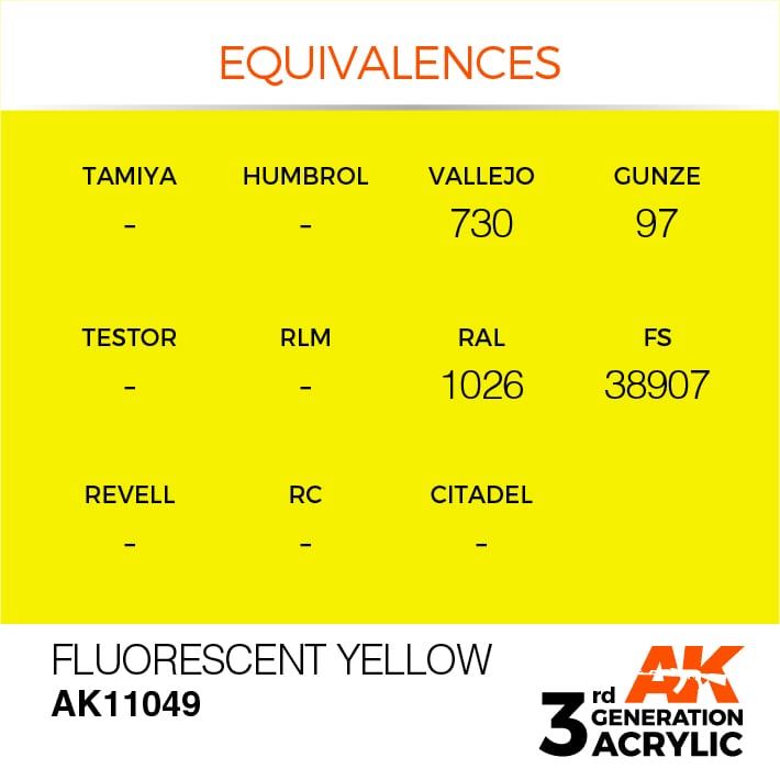 AK Interactive 3g Fluorescent Yellow 17ml