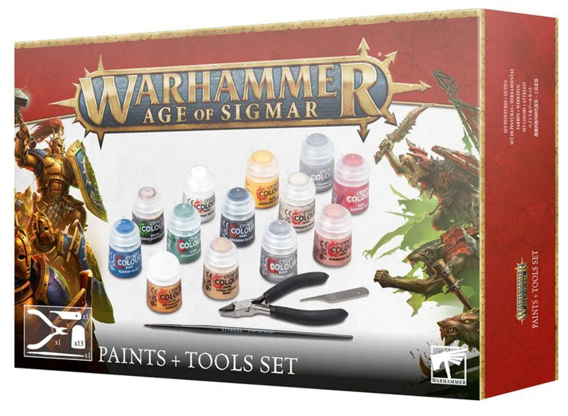 Warhammer Age of Sigmar: Paint + Tools Set